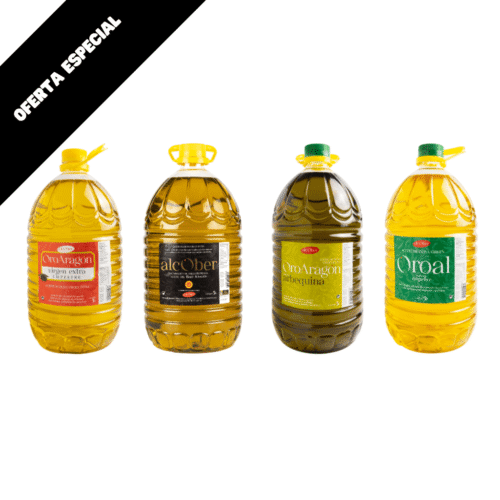 Lote Degustación de Aceite Virgen Extra y AOV 5L + PROMO Aceituna Aragón